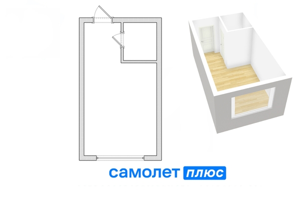 
   Продам 1-комнатную, 23 м², Ворошилова ул, 12

. Фото 2.