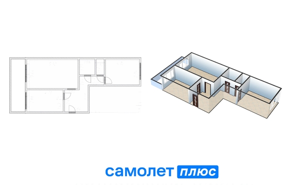 
  Продается 2-комн. квартира, 59.5 м², Гагарина ул, д. 51А
. Фото 16.