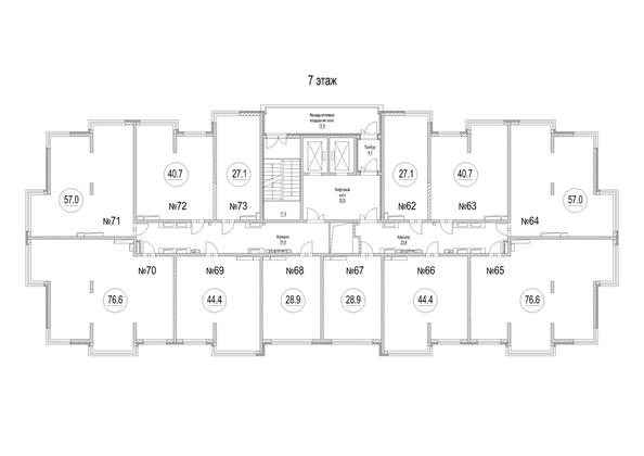 
   Продам 1-комнатную, 44.4 м², Сити-парк, дом 9

. Фото 1.