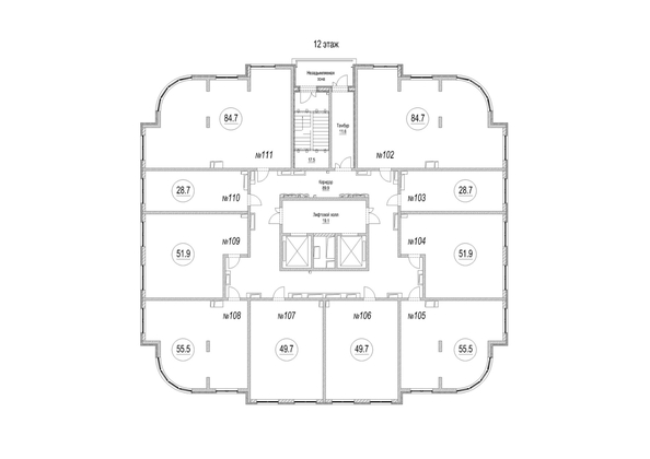 
   Продам 3-комнатную, 84.7 м², Панорама, (Октябрьский, 32а к.1)

. Фото 1.