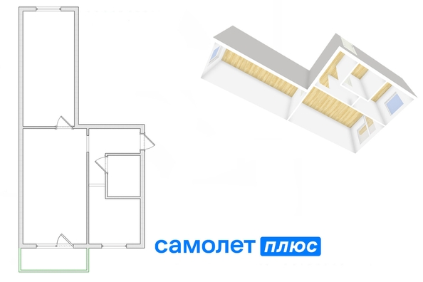 
   Продам 2-комнатную, 46 м², Строителей б-р, 16

. Фото 2.