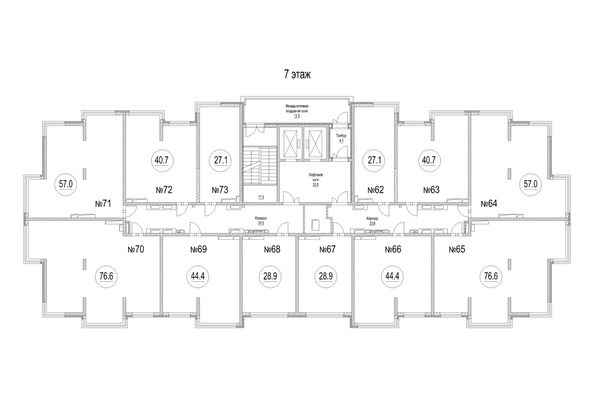 
   Продам 3-комнатную, 76.6 м², Сити-парк, дом 5

. Фото 1.