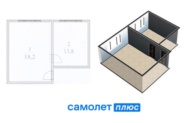 
   Продам 2-комнатную, 32 м², Спортивная ул, 36

. Фото 2.