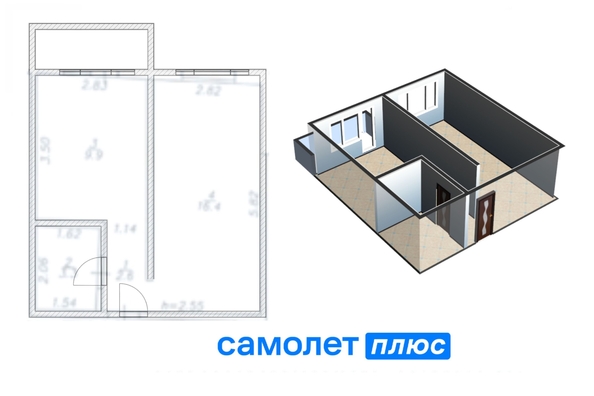 
   Продам 1-комнатную, 32.2 м², Базовая ул, 4В

. Фото 2.