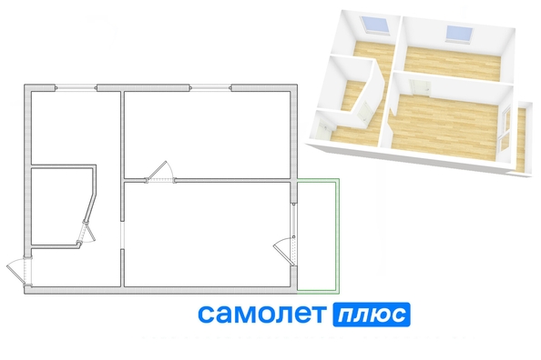 
  Продается 2-комн. квартира, 39.5 м², Юрия Смирнова ул, д. 18
. Фото 15.
