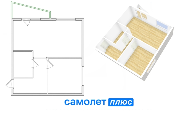 
   Продам 2-комнатную, 42.1 м², Притомский пр-кт, 15к1

. Фото 2.