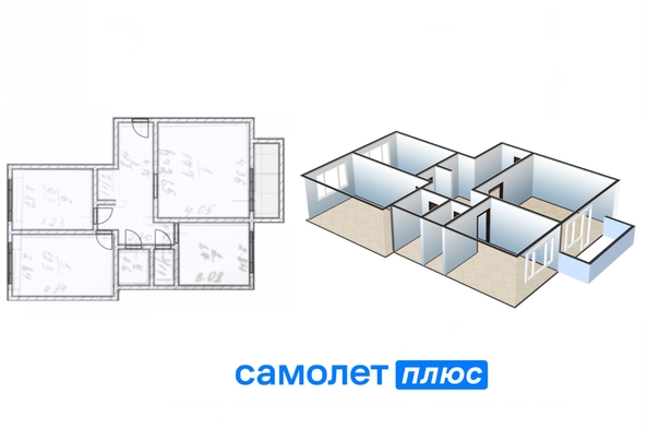 
   Продам 3-комнатную, 64.5 м², Карбышева ул, 22

. Фото 2.