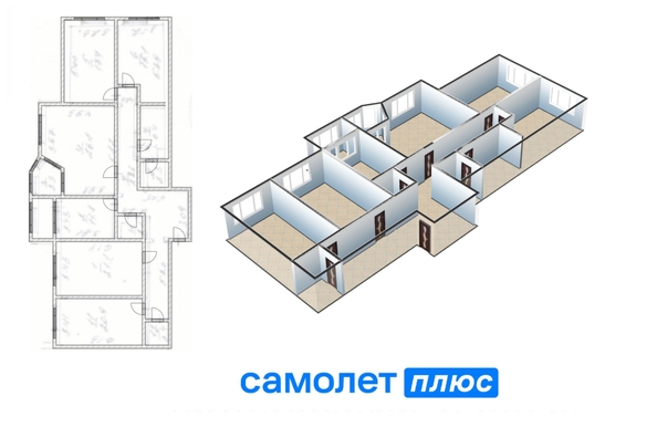 
  Продается 4-комн. квартира, 159.9 м², Тухачевского ул, д. 43
. Фото 2.