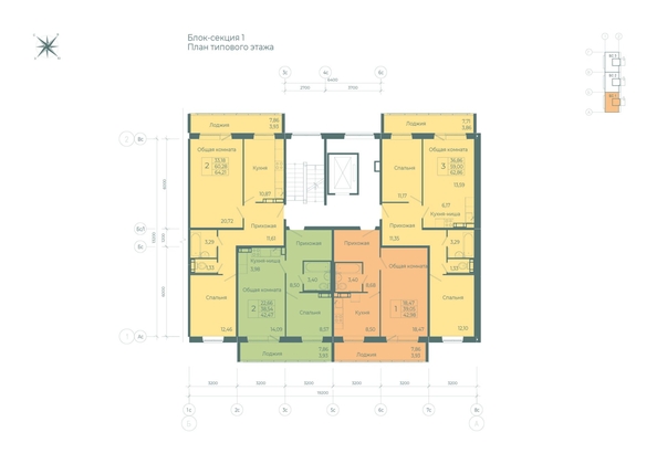 
   Продам 2-комнатную, 42.47 м², Веры Волошиной ул, 22Ак1

. Фото 29.