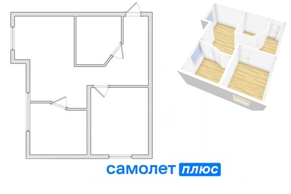 
   Продам 2-комнатную, 42.5 м², Кедровый б-р, 2

. Фото 1.