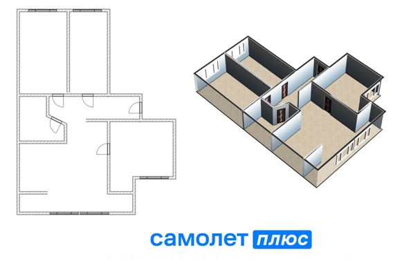 
  Продается 4-комн. квартира, 84.1 м², Веры Волошиной ул, д. 39
. Фото 2.