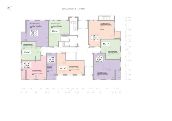 
  Продается 2-комн. квартира, 45.2 м², ЖК Парковый, дом 3 этап 1
. Фото 15.