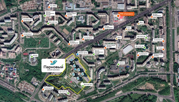 
  Продается 2-комн. квартира, 45.2 м², ЖК Парковый, дом 3 этап 1
. Фото 23.