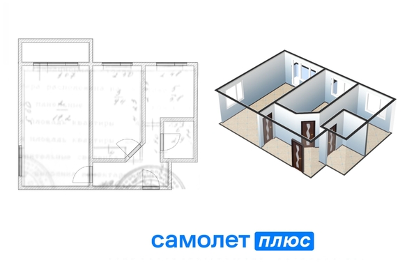 
   Продам 2-комнатную, 43 м², Сибиряков-Гвардейцев ул, 302

. Фото 2.