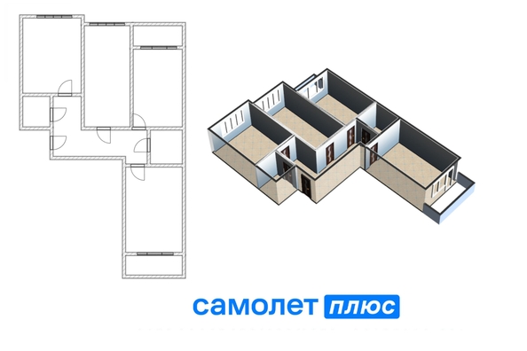
   Продам 3-комнатную, 75.4 м², Серебряный бор ул, 4

. Фото 2.