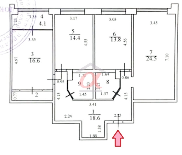 
  Продается 4-комн. квартира, 102.7 м², Ленинградский пр-кт, д. 30в
. Фото 13.