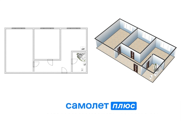 
  Продается 2-комн. квартира, 64.7 м², Дружбы ул, д. 35Б
. Фото 1.
