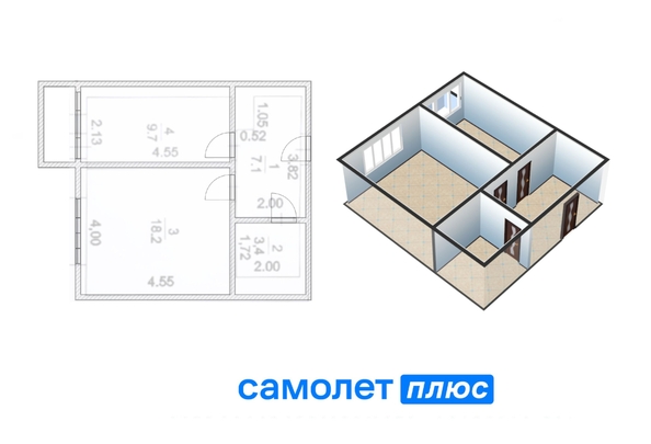 
  Продается 1-комн. квартира, 38.4 м², Шахтеров пр-кт, д. 72
. Фото 12.