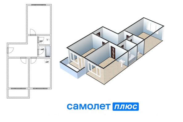 
  Продается 2-комн. квартира, 60.2 м², ЖК Верхний бульвар-2, дом 53 корп 2
. Фото 1.