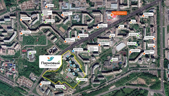 
  Продается 2-комн. квартира, 60.4 м², ЖК Парковый, дом 1
. Фото 7.