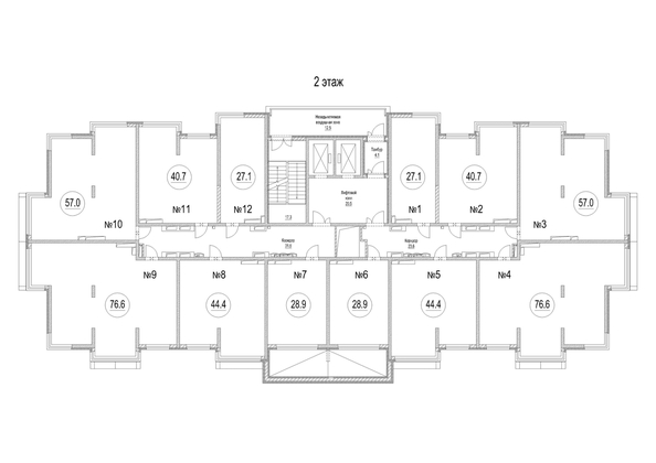 
  Продается 2-комн. квартира, 57 м², ЖК Сити-парк, дом 9
. Фото 1.