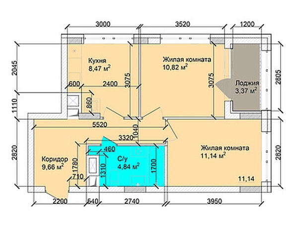 
  Продается 2-комн. квартира, 49 м², ЖК 7 высот, дом 6а
. Фото 2.