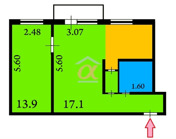 
  Продается 2-комн. квартира, 43.1 м², Леонова ул, д. 9а
. Фото 1.