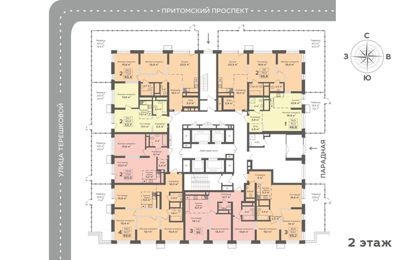
  Продается 3-комн. квартира, 69.2 м², ЖК Столичный
. Фото 1.