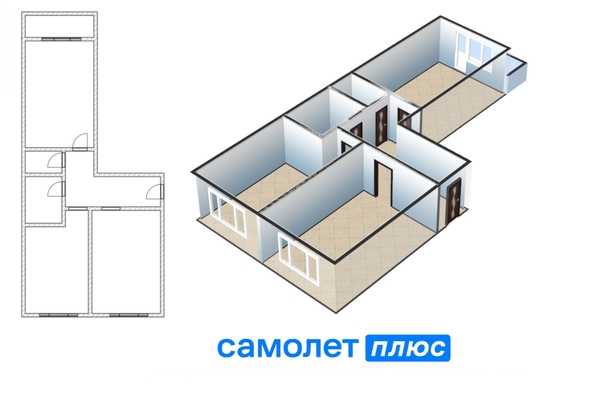 
  Продается 2-комн. квартира, 57.9 м², ЖК Квартал дружбы,  дом 4
. Фото 3.