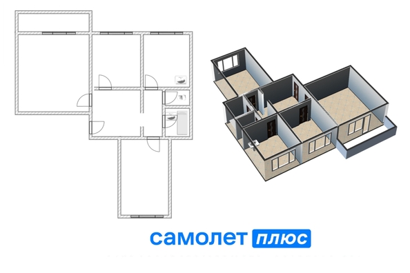 
  Продается 3-комн. квартира, 61.3 м², Ленинградский пр-кт, д. 36б
. Фото 19.