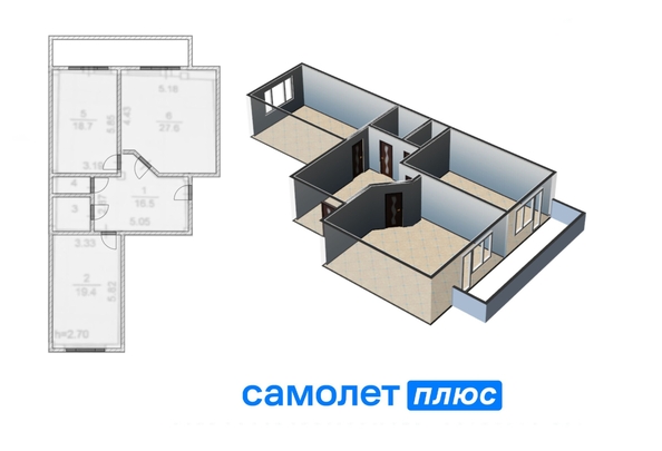 
  Продается 3-комн. квартира, 86.6 м², Веры Волошиной ул, д. 41Б
. Фото 15.
