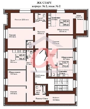 
  Продается 3-комн. квартира, 98 м², Тухачевского ул, д. 29Бк1
. Фото 23.