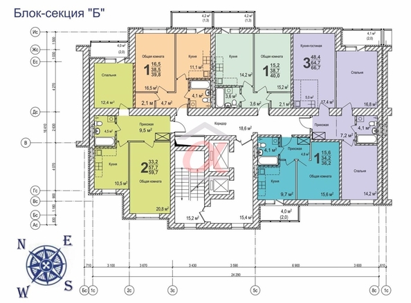 
  Продается 2-комн. квартира, 38.9 м², ЖК Верхний бульвар, дом 7 блок-секции  «Г»
. Фото 37.