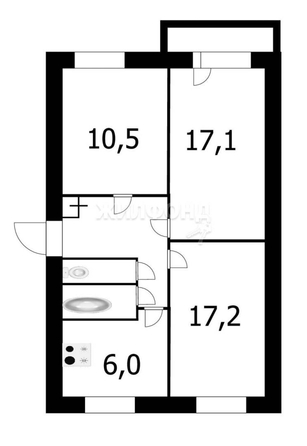 
  Продается 3-комн. квартира 60.7 м². Фото 24.
