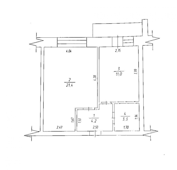 
  Продается 2-комн. квартира 39.9 м². Фото 2.