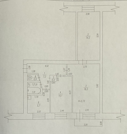 
  Продается 3-комн. квартира 61.7 м². Фото 22.