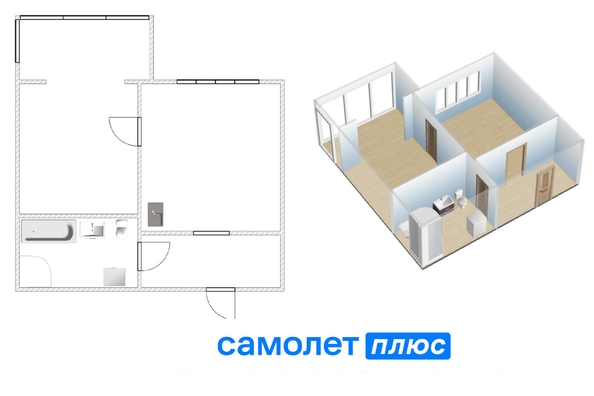 
  Продается 1-комн. квартира 42 м². Фото 1.