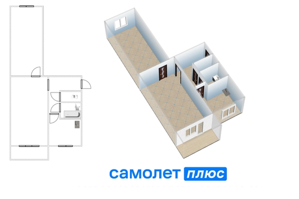 
  Продается 2-комн. квартира 44 м². Фото 12.