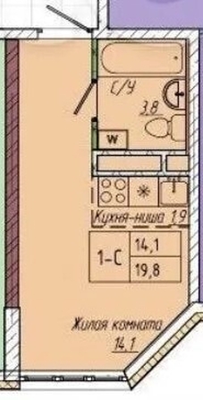 
  Продается 1-комн. квартира 19.8 м². Фото 2.