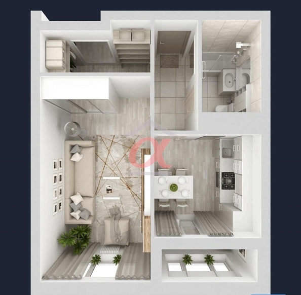 
  Продается 1-комн. квартира 38.6 м², в ЖК 7 высот, дом 8 . Фото 8.