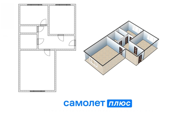 
  Продается 2-комн. квартира 46.1 м². Фото 1.