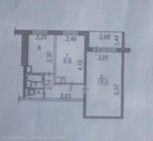 
  Продается 2-комн. квартира 43.2 м². Фото 25.