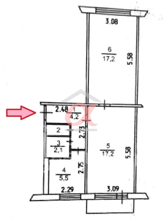 
  Продается 2-комн. квартира 48 м². Фото 1.