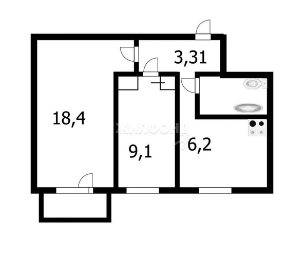 
  Продается 2-комн. квартира 43.3 м². Фото 19.