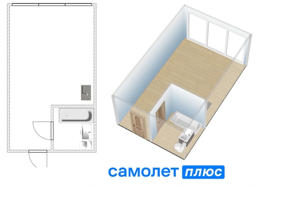 
  Продается 1-комн. квартира 24.6 м², в ЖК Сибирские просторы, дом 1 корпус 3. Фото 15.