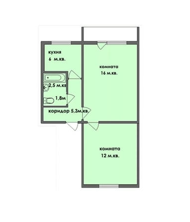 
  Продается 2-комн. квартира 45.7 м². Фото 21.