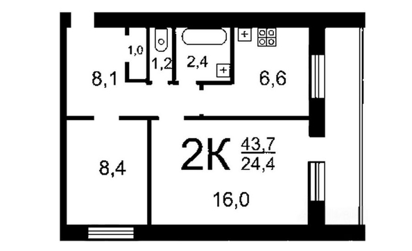 
  Продается 2-комн. квартира 45 м², в ЖК Времена года, дом 7. Фото 6.
