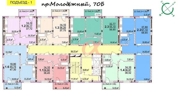 
  Продается 1-комн. квартира 37 м². Фото 17.