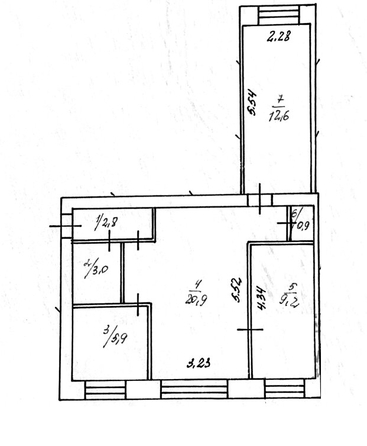 
  Продается 3-комн. квартира 55.3 м². Фото 2.