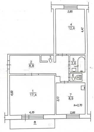 
  Продается 2-комн. квартира 52.5 м². Фото 26.